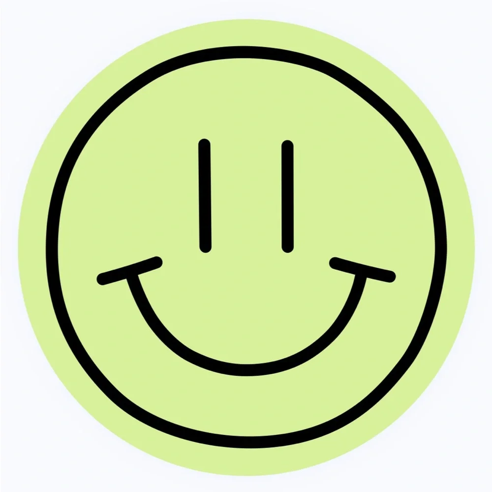 30 STICKERS - 2” ROUND - SMILEY